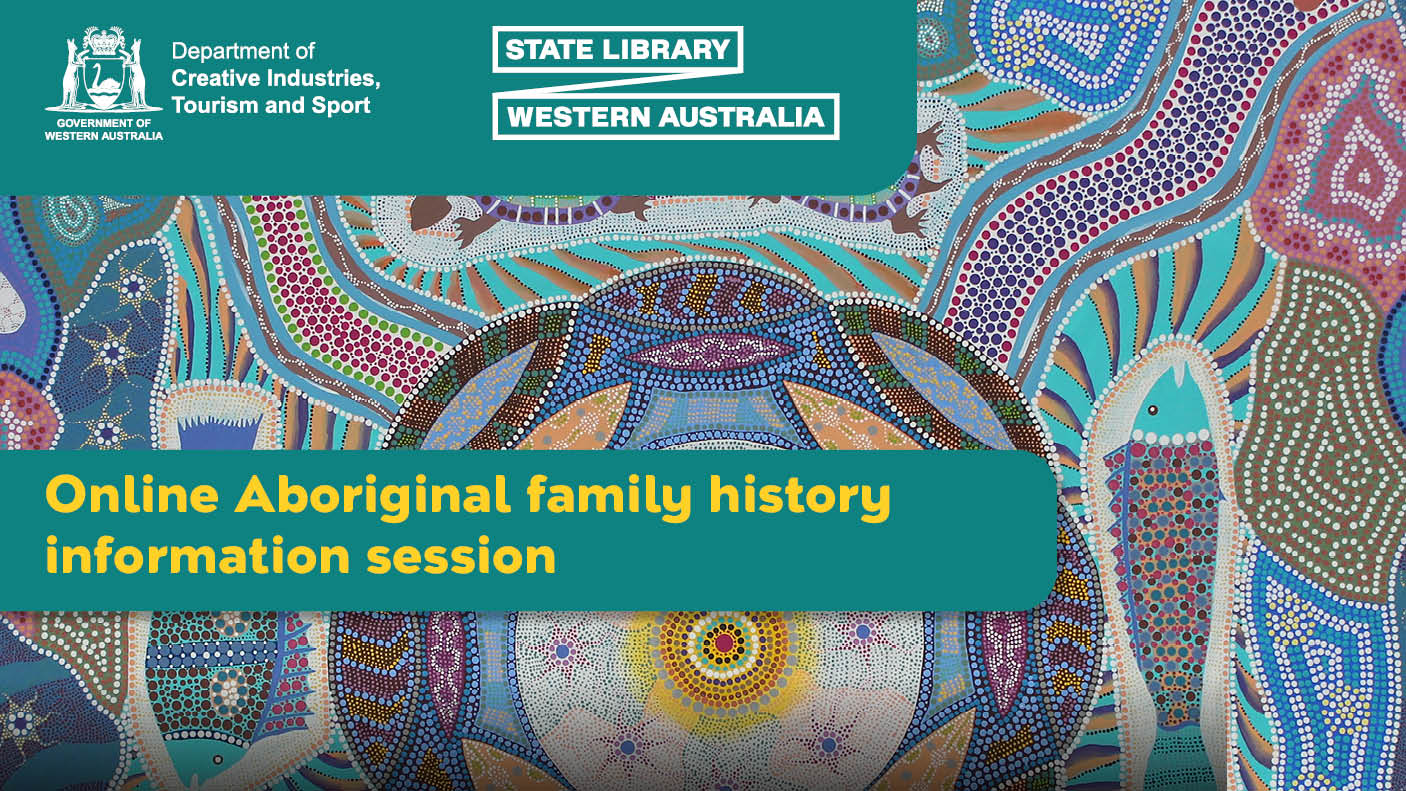 Online Aboriginal family history information session graphic