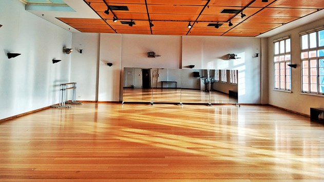 Interior view of an empty studio