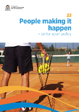 People making it happen  Junior sport policy cover